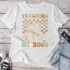 Teacher Cute Ghost Groovy Teacher Halloween Teaching My Boos Unisex T-shirt