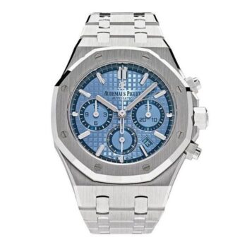 Audemars Piguet Royal Oak Chronograph 38Mm White Gold Light Blue Dial 26317Bc