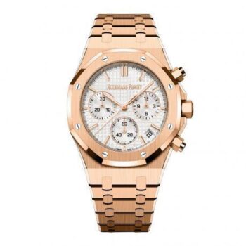 Audemars Piguet Royal Oak Chronograph White Dial Rose Gold on 904L Steel