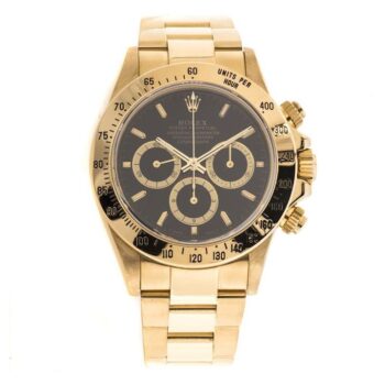 Daytona 16528 Inverted 6 Yellow Gold Black - 1988