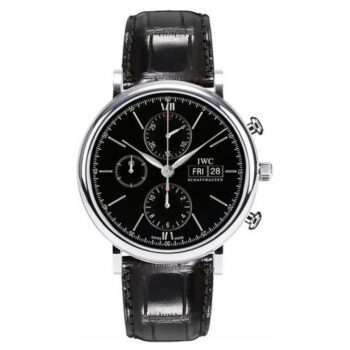 IW391008 IWC Portofino Chronograph Automatic Mens Black Watch