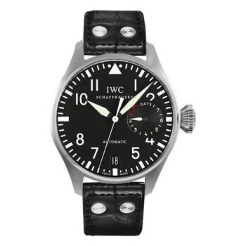 IW500901 IWC Big Pilot's Watch for Men Automatic Movement Black Dial Black Strap