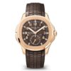 Luxury Patek Philippe Aquanaut Brown Embossed Arabic Dial Rose Gold Composite Men'S Watch 5164R-001