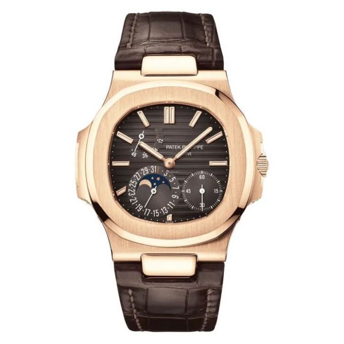 Patek Philippe Nautilus 5712 Moonphase Rose Gold Black Dial