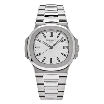 Patek Philippe Nautilus Gold White Dial Mens Watch 5711/1A-011