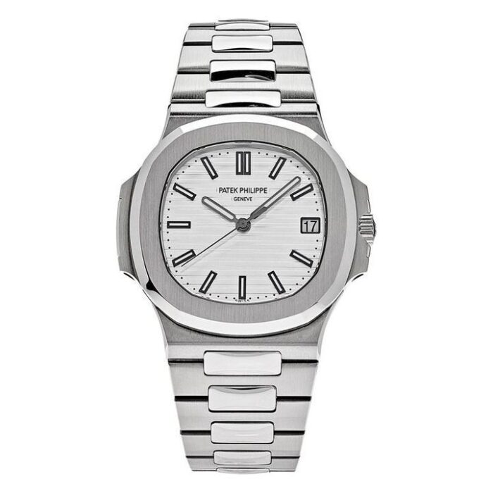 Patek Philippe Nautilus Gold White Dial Mens Watch 5711/1A-011