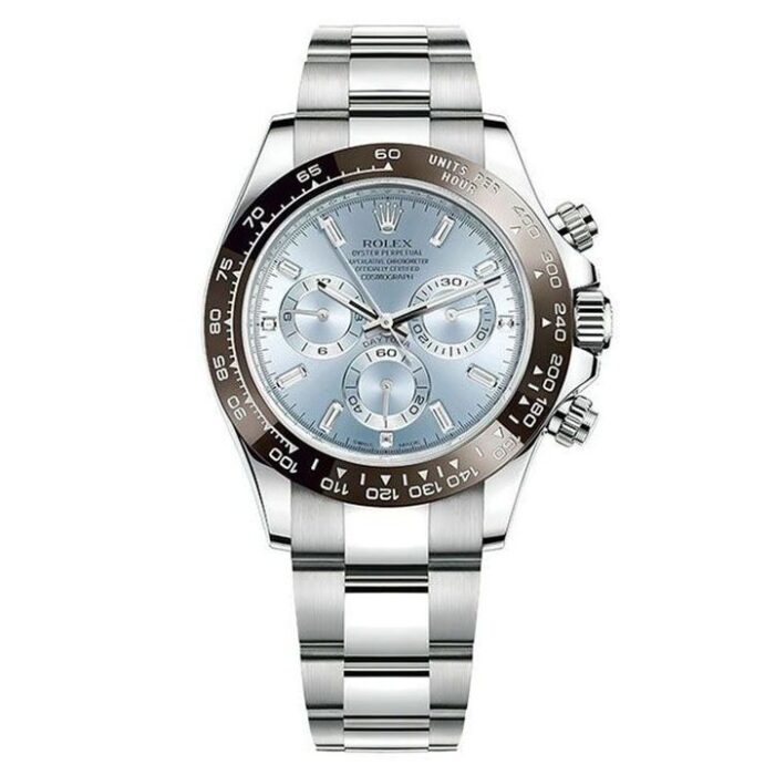Rolex Cosmograph Daytona 40mm Platinum Oyster Ice Blue Dial 116506