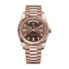 Rolex Day-Date 40 40mm Chocolate Baguette Dial Rose Gold Bracelet 2023