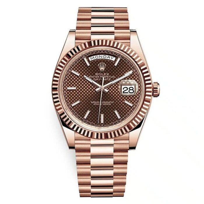 Rolex Day-Date 40 Chocolate Dial 18K Everose Gold President Automatic Men's Watch 228235Chsp
