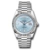 Rolex Day-Date 40 Platinum Ice Blue Baguette Dial 228236