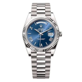 Rolex Day-Date 40 White Gold Bright Blue Dial President