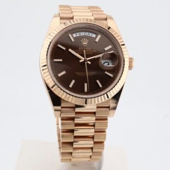 Rolex Day-Date 40mm Rose Gold / Chocolate Dial
