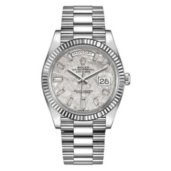Rolex Day-Date White Gold Ref 228239 With Meteorite Dial