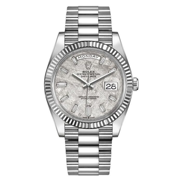 Rolex Day-Date White Gold Ref 228239 With Meteorite Dial