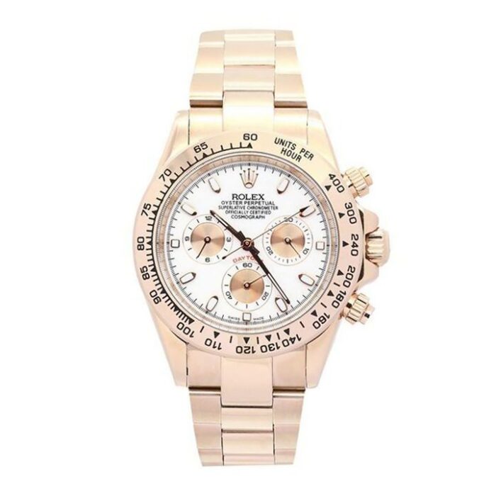 Rolex Daytona 116505 Rose Gold Oyster Ivory Baton Dial