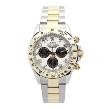 Rolex Daytona 116523 Yellow Gold Oyster White Arabic Dial
