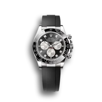 Rolex Daytona Cosmograph Oyster 40 mm White Gold Bright Black And Steel Diamond Set Dial M126519Ln 0004