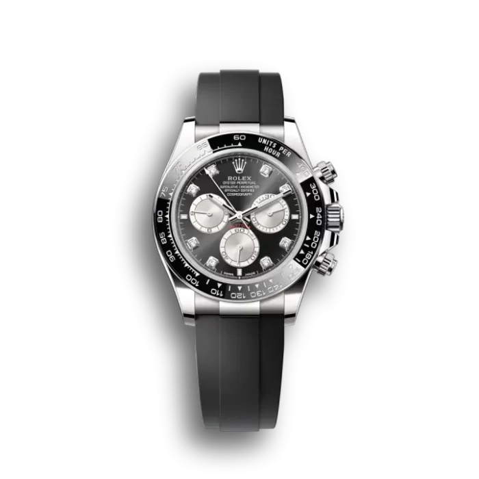 Rolex Daytona Cosmograph Oyster 40 mm White Gold Bright Black And Steel Diamond Set Dial M126519Ln 0004