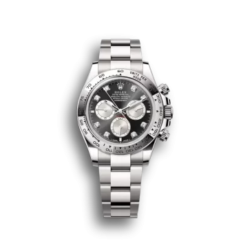 Rolex Daytona Cosmograph Oyster 40 mm White Gold Bright Black And Steel Diamond Set Dial Oyster Bracelet M126509 0002