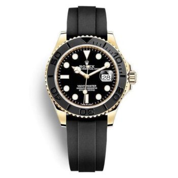 Rolex Yacht-Master 42 18K Yellow Gold Black Dial Mens Watch 226658-0001