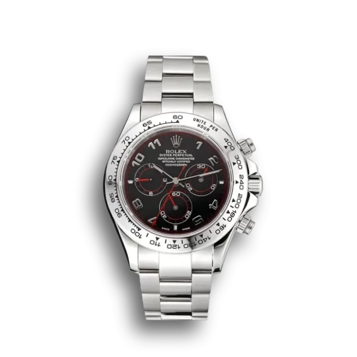 Swiss Rolex Daytona Stainless Steel Bracelet Black Dial 80296