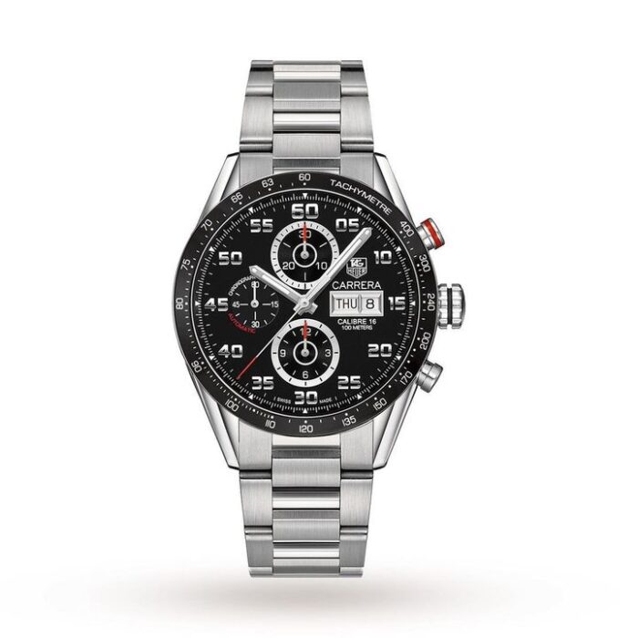 Tag Heuer Carrera Automatic Chronograph Calibre 16 Day-Date 43mm Mens Watch Cv2A1R.Ba0799